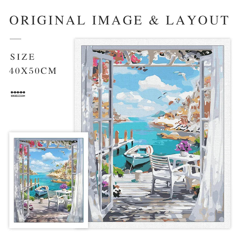 Serenity by the Sea | Signature Paint-by-Numbers Kit