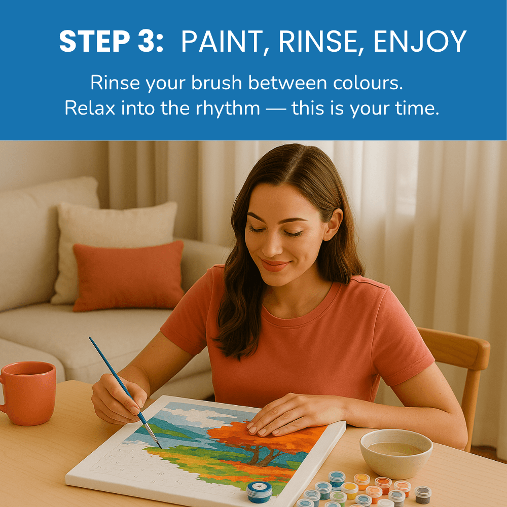 Step 3 – Rinse your brush and enjoy the calm