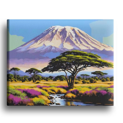 Beneath the Quiet Giant Paint by Numbers Kit – Mountain View Forest Painting